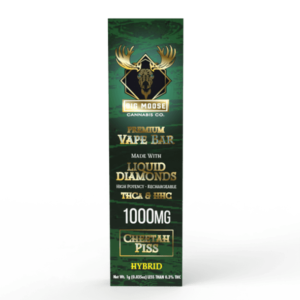 Big Moose 1000mg - Cheetah Piss - Diamond Infused Vape Bar
